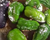 ピーマンと椎茸の茄子肉詰めハンバーグ作り方5写真