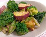 緑色野菜とさつまいもの胡麻だれサラダ作り方6写真
