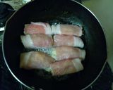 ﾃﾘﾔｷ風豚ﾛｰｽ馬鈴薯ﾁｰｽﾞ巻き作り方4写真