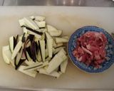 なすと豚肉 あったかつけそうめん作り方1写真