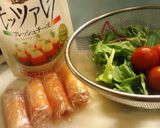 簡単★おもてなしにも★カプレーゼ風サラダ作り方1写真