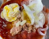 ツナマヨトマト冷製パスタ作り方3写真