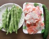 海からサラダといんげんのごま醤油あえ作り方1写真