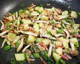 カルボ風ポテトときのこのパスタ作り方3写真