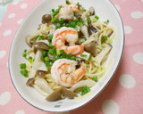♡海老とたっぷりきのこの和風パスタ♡作り方7写真