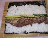 簡単すし飯 de 焼き肉のり巻き作り方4写真