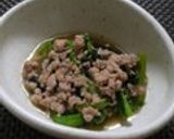 小松菜と鶏挽肉の炒め物作り方7写真