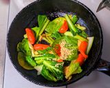 チョリソーと小松菜のニンニク炒め作り方6写真