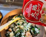 エビとほうれん草のチャーハン作り方3写真