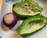 ゴーヤサラダ半熟卵のせ作り方1写真