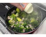 ほうれん草とブロッコリーの豚肉炒め★動画作り方20写真
