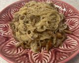 ワンパンで♪なめこのクリーミーパスタ作り方6写真