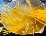 あみ海老と帆立と鰯油漬けとバジルのパスタ作り方10写真