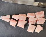 イサキと新玉ねぎの鮎魚醤スパゲッティ作り方1写真