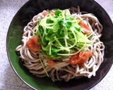 梅×貝割れ×大葉のぶっかけそば作り方5写真