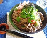 梅×貝割れ×大葉のぶっかけそば作り方6写真