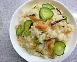 みょうがと塩昆布と鮭フレの混ぜご飯作り方5写真