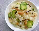 みょうがと塩昆布と鮭フレの混ぜご飯作り方5写真
