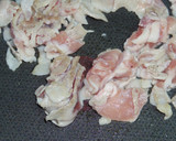 豚肉ともやしと卵とニラで簡単とん平焼き！作り方4写真