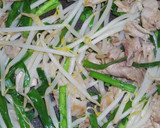 豚肉ともやしと卵とニラで簡単とん平焼き！作り方6写真