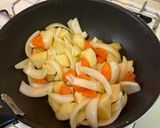 【簡単夕食】麻婆茄子風のせ野菜カレー作り方2写真