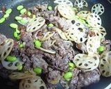 牛肉と蓮根の梅炒め作り方6写真