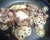 牛肉と蓮根の梅炒め作り方5写真