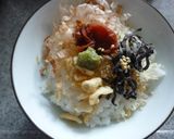 梅・鰹・塩昆布の大葉風味冷やし茶漬け作り方1写真