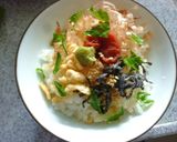 梅・鰹・塩昆布の大葉風味冷やし茶漬け作り方3写真