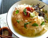 梅・鰹・塩昆布の大葉風味冷やし茶漬け作り方5写真