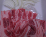 豚ばら肉炒め・おろしのたれかけ作り方4写真