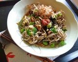 梅ともずくの冷やし蕎麦作り方6写真