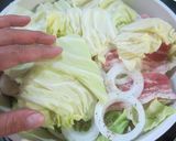 キャベツ&豚バラ肉の大胆重ね蒸し✩作り方3写真