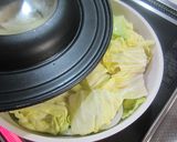 キャベツ&豚バラ肉の大胆重ね蒸し✩作り方4写真
