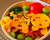 薄焼き卵でミスターメンリトルミスのお弁当作り方6写真
