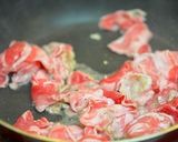 ✿豚バラとプチトマトのバジル炒め✿作り方3写真