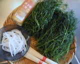 おかひじきと素麺のサラダ作り方1写真