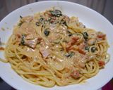 男のトマトクリームパスタ(☆お店の味☆)作り方12写真