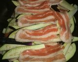 茄子と豚バラの重ね梅蒸し作り方4写真