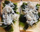 わかめ×しらす×塩昆布の大葉風味トースト作り方3写真