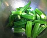 オクラのアーモンド和え♬ゴマ風味作り方2写真