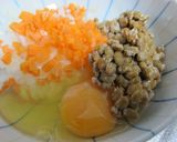 納豆おかず！卵とお野菜で☆だし巾着煮作り方2写真