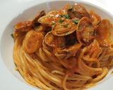 あさりのトマトクリームパスタ作り方9写真