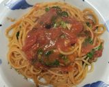 牡蠣と春菊のマリナーラスパゲッティ作り方11写真