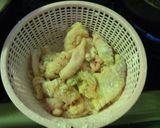 鳥皮の唐揚げ巣ごもり風～素麺で～作り方1写真