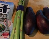 アスパラと茄子と塩昆布のマヨネーズあえ作り方1写真
