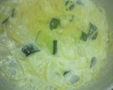 小柱とズッキーニのクリームスパゲティ作り方3写真