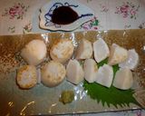 ホタテの刺身♡ちょっと炙ってわさび醤油で作り方4写真