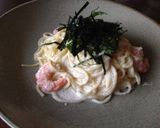 簡単！えびとたらこのクリームパスタ作り方4写真