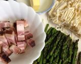 アスパラえのきベーコンの焦がしバター醤油作り方1写真